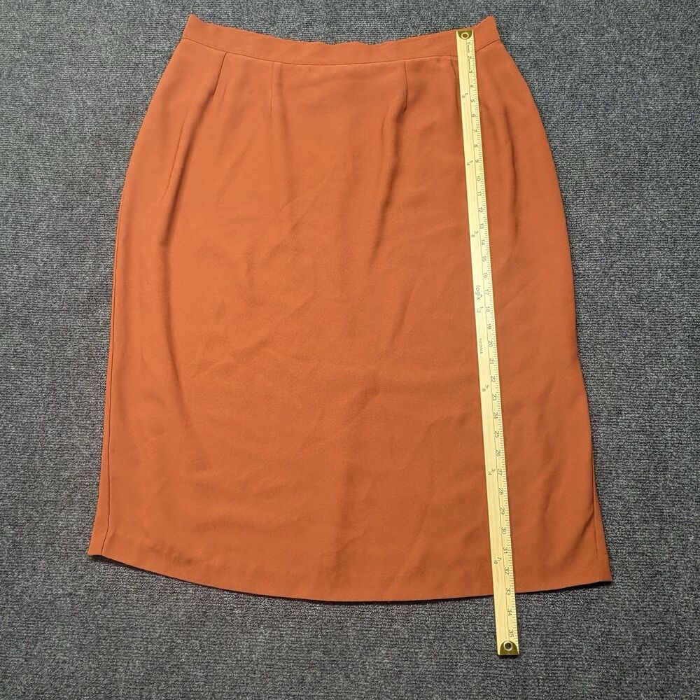 Ellen Figg Woman Skirt Plus Size 22W Burnt Orange Terracotta Straight Midi - Picture 4 of 9